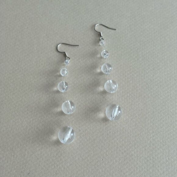 Crystal Drop Earrings S1268 - Picture 2 of 3